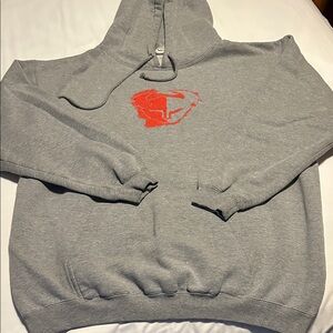 Thor MX Gray Hoodie with Red Graphic